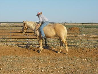 Her first time to ride her horse bareback and it became an awesome experience for both of them.